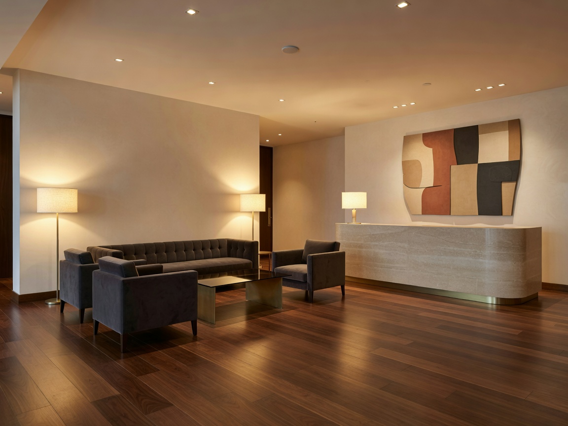 Cozy yet modern resort restaurant interior